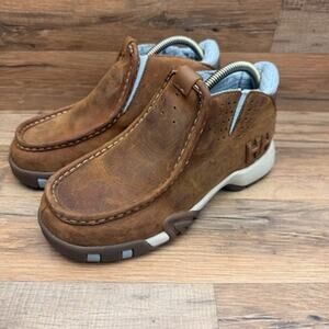 Vintage Helly Hansen Women 8.5 Slip On Shoes Leather Brown
